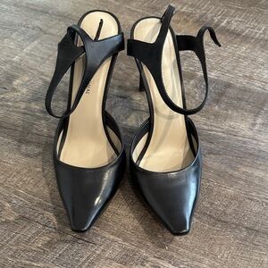 CNC Costume National Black Leather Heels